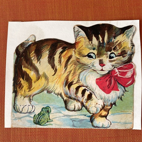 Vintage Tabby Cat Nursery Wall Artwork Print - Picture 8 of 8